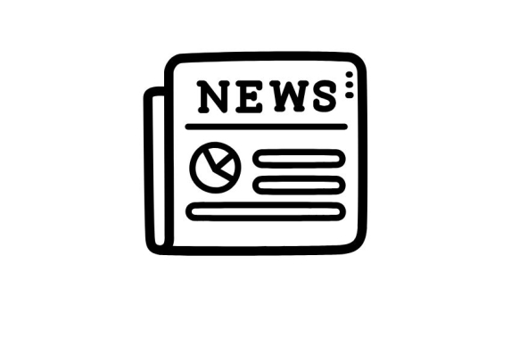 Black-and-white graphics presents a daily magazine with title NEWS.
